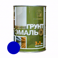 Грунт-эмаль по ржавчине Радуга Малер 3 в 1, синяя 0,9 кг