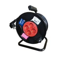 Удлинитель на катушке Jett 4 гнезда 30 м,силовой ПВС 2х2,5