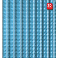 Штора для ванной Fashun 3D эффект A8752 Peva 180х200 см