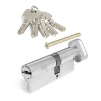 Цилиндровый механизм (личинка) 60мм Apecs SM-60-C-NI ключ/вертушка,никель