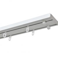 Карниз Волшебная палочка 2-х рядный 2,4 м, Белый