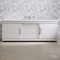 Экран для ванны ALAVANN Monaco Still МДФ 1,7 м раздвижной Белый