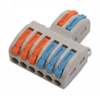 Клемма Stekker строительно-монтажная для подключения фазных проводников 2 контактные группы (LD222-426)